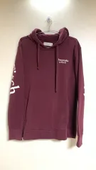 Abercrombie アバクロンビー バーガンディ ロゴ フードTシャツ