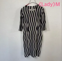 《Lady》【希少/美品】三陽商会 ジャパン・ヴィンテージ ウェーブ柄 ワンピース