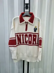 白/レッド クマ ニット