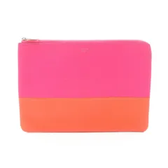 セリーヌ CELINE セカンドバッグ クラッチバッグ ピンク/オレンジ レザー クラッチバッグ レディース Used A