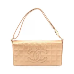 シャネル CHANEL ショルダーバッグ チョコバー メタリックゴールド レザー チョコバー ショルダーバッグ レディース Used A