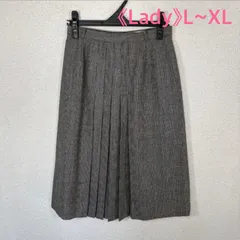 《Lady》三陽商会 VINVERT ウール100% プリーツスカート グレー 膝丈