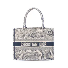 ディオール Dior トートバッグ BOOK TOTE ブックトート ミディアム ネイビー キャンバス ブックトート ミディアム レディース Used A