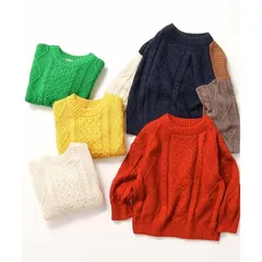 《新品》ケーブル ニット 80㎝ 90㎝ F.O.KIDS 子供服  セーター R413044
