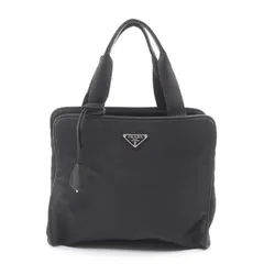 プラダ PRADA ハンドバッグ ブラック ナイロン トライアングルロゴ ハンドバッグ レディース Used B