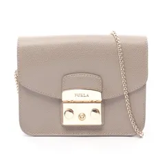 フルラ Furla ショルダーバッグ メトロポリス ミニ グレー レザー メトロポリス チェーンショルダー レディース Used A