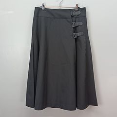 BEAMS BOY　プリーツラップスカート　バックル　ブラック　ビームスボーイ　【0207】