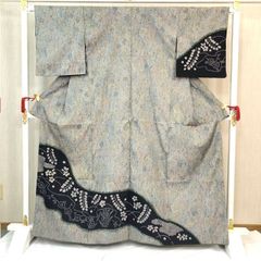 値下げ交渉OK！極上ちりめん地 辻が花 金彩染 訪問着 正絹 B878