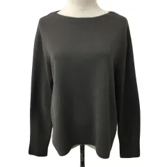 アーバンリサーチ ドアーズ URBAN RESEARCH DOORS カットソー ニット ボートネック プルオーバー 無地 長袖 M グレー 茶 ブラウン