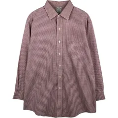 古着 ブルックスブラザーズ Brooks Brothers 1818 REGENT FIT 長袖 コットンチェックシャツ メンズL相当/eaa619027