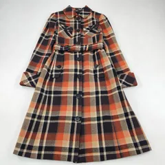 美品 未使用級　BURBERRY LONDON　ロングコート　ノバチェック　裏地ホース刺しゅう　カシミヤ　牛革ベルト　Aライン　38