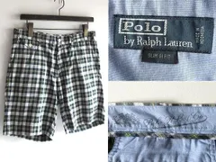 Polo by Ralph Lauren ポロ ラルフローレン SLIM GI FIT コットン タータンチェック柄 ショートパンツ ショーツ W30 ネイビー グリーン