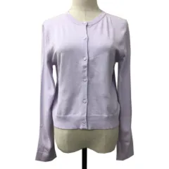 セルフォード CELFORD カーディガン ニット クルーネック 無地 長袖 36 紫 ラベンダー パープル