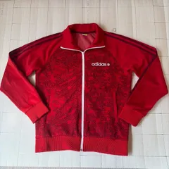 ト2603-①-5590 アディダス　adidas トラックジャケット　赤　M