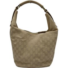 GUCCI ショルダーバッグ ホーボー 編み込み レザー ハーフムーン 