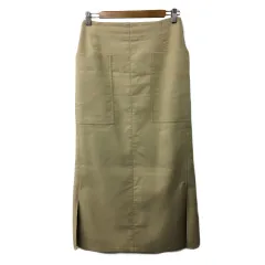 イエナ IENA スカート タイト ロング スリット 無地 38 黄 イエロー