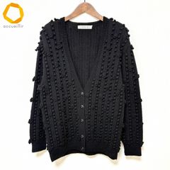 KANEKO ISAO 立体フルーツモチーフ ケーブル編み ニットカーディガン