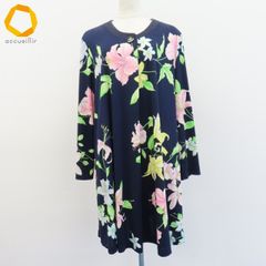 極美品 レオナール 和柄 花柄 長袖カットソー チュニック プルオーバー 極美品 レオナール 和柄 花柄 長袖カットソー チュニック プルオーバー