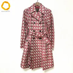 #anc ダックス DAKS コート 38 赤 ベージュ トレンチ 千鳥格子 光沢 レディース [975765]のサムネイル