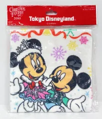 東京ディズニーランド ウォッシュタオル CHRISTMAS FANTASY 2010 White Holiday Par スケート 2010