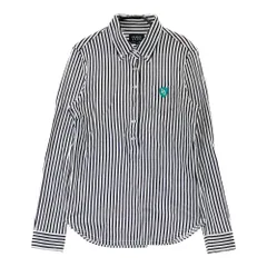 サイズ：1 PEARLY GATES パーリーゲイツ  長袖ポロシャツ ボタンダウン ストライプ柄 ホワイト系 [240101642599] ゴルフウェア レディース ストスト