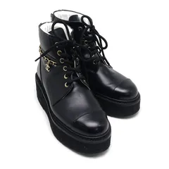 シャネル ショートブーツ プラットフォーム G39332 サイズ37 厚底 靴