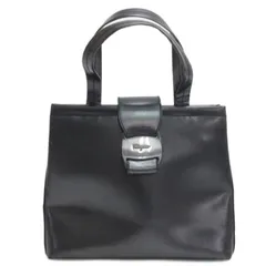 サルヴァトーレフェラガモ Salvatore Ferragamo ヴァラ フラップ レザー ハンドバッグ グレー系