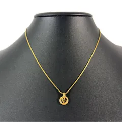 Christian Dior クリスチャンディオール ネックレス CDロゴ サークル ゴールド レディース