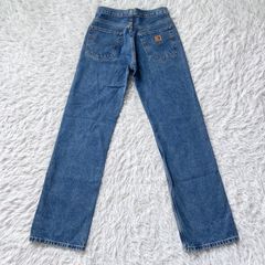 状態良 カーハート  デニムパンツ ストレート ジーパン 14806  革パッチ ジーンズ 古着  891271