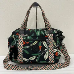 397　KIPLING　キプリング　2way　ショルダーバッグ　ハンドバッグ　トートバッグ　チャーム付き　モンキー　ゴリラ　ブラック　黒　グリーン　オレンジ　豆　ビーンズ　レディース　軽量　カジュアル　シンプル　ポケット多数