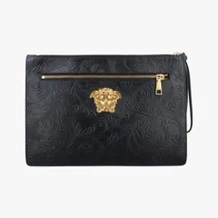 ヴェルサーチェ(ヴェルサーチ)VERSACEラ メデューサ ブラック レザー CLG 161207929506