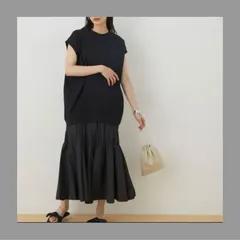 ADAM ET ROPÉ  タフタドッキングカットワンピース  定価¥14,900 ブラック