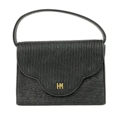 HANAE MORI(ハナエモリ) ハンドバッグ - 黒 ラインストーン レザー