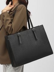 マレリー 本革 トートバッグ 肩掛け A4可 シュリンク ターンロック 