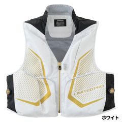 シマノ 2WAYショートベスト VE-022T ホワイト Lサイズ / 鮎ベスト