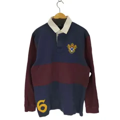 ポロバイラルフローレン Polo by RALPH LAUREN 90S CUSTOM FIT 刺繍デザインL/S ラガーシャツ メンズ import：XL 