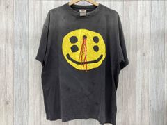 ぶち抜きスマイル スマイリーフェイス ニコちゃん Tシャツ XL 鬼 
