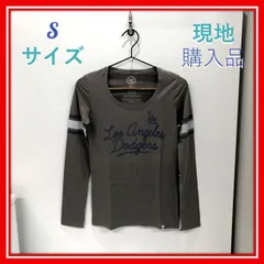 ドジャース Tシャツ 長袖 レディース Sサイズ 47Brand グレージュ MLB公認【新品・未使用】