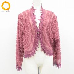 ノンノンドール　レースフリルカーディガン non non dorlノンノンドール コレクション レースカーディガン フリル