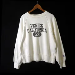 チャンピオン CHAMPION スウェット トレーナー カレッジ ロゴ クルーネック ラグランスリーブ 長袖 L アイボリー オフホワイト