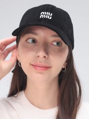 miumiu✨ミュウミュウ✨キャップ✨ウォニョン着用✨ネイビー✨帽子 