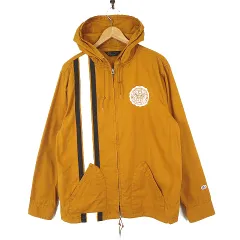 チャンピオン CHAMPION 70s 復刻タグ ジャケット マウンテンパーカー ロゴ 配色ライン ジップアップ フード XL オレンジ系 大きいサイズ