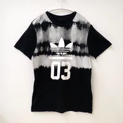 古着　adidas アディダス　メンズロゴTシャツ　半袖　ブラック系　黒色　03　サッカーTシャツ