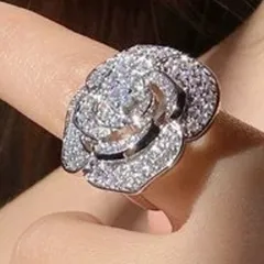 925シルバー モアサナイト オープンリング  ■3122