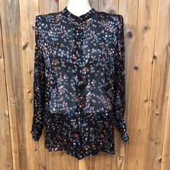 Chloe クロエ レディースT 38（M相当)  イタリア製 シルクシャツ 花柄シャツ 小花柄 とろみ素材 総柄 長袖シャツ フェミニンのサムネイル