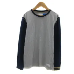 アディダスオリジナルス adidas originals Tシャツ カットソー 長袖 ラウンドネック S マルチカラー グレー 紺 ネイビー /YS23