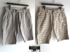 希少 BURBERRY BLACK LABEL バーバリーブラックレーベル 無地/チェック コットン リバーシブル ショートパンツ ショーツ 79 三陽商会正規品