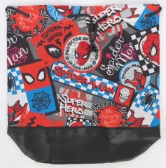 【中古】バッグ ステッカーモチーフ プラチナムザッカ巾着リュック 「スパイダーマン」 ラウンドワン限定