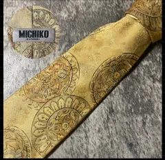 MICHIKO LONDON イエロー シルク ネクタイ[MSE442]のサムネイル