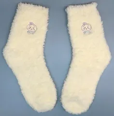 【中古】衣類 うさぎ もこもこクルーソックス イエロー レディース 23～25cm 「ちいかわ なんか小さくてかわいいやつ」